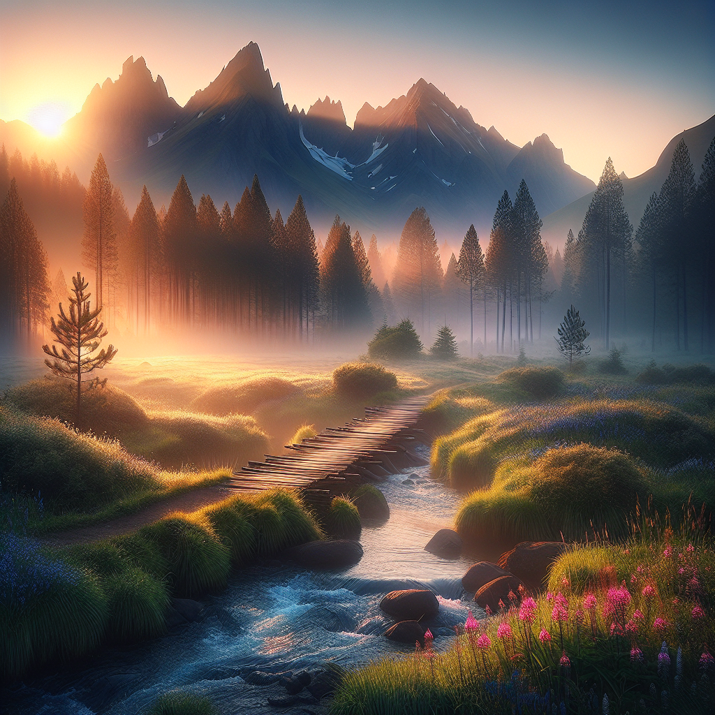 Serene Morning Landscape for Romantic Adventures